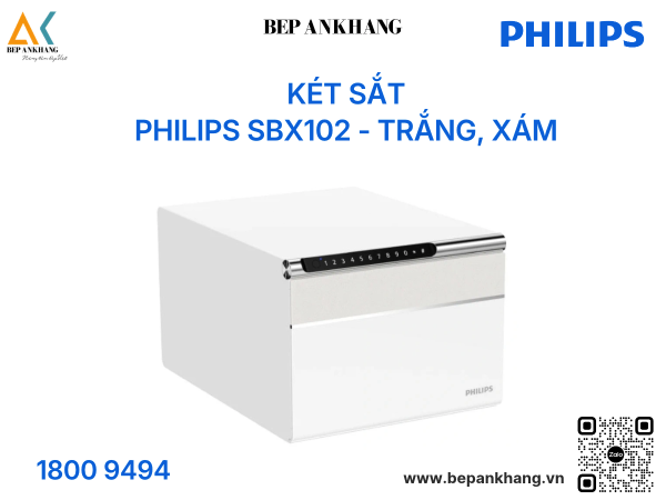 Két Sắt Philips SBX102 - Trắng, Xám